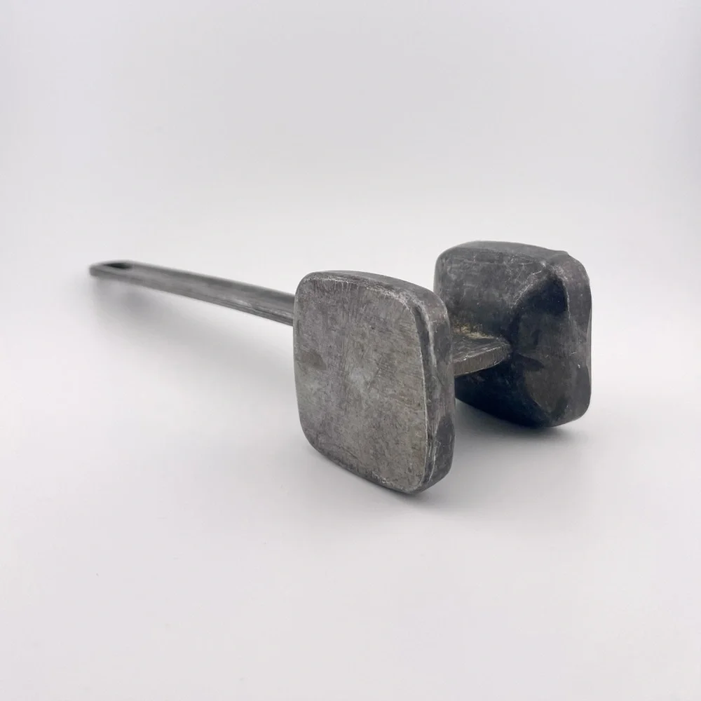 Vintage, Silver Meat Tenderizer Two Sided Hammer Mallet Tool